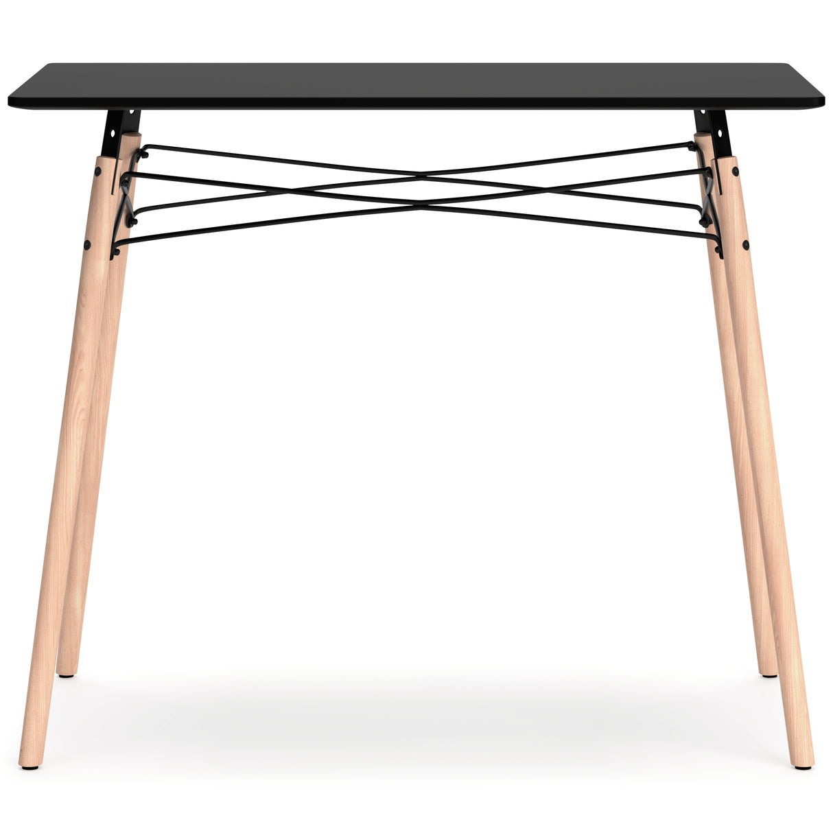 Jaspeni Home Office Desk (Color: Black/Natural)