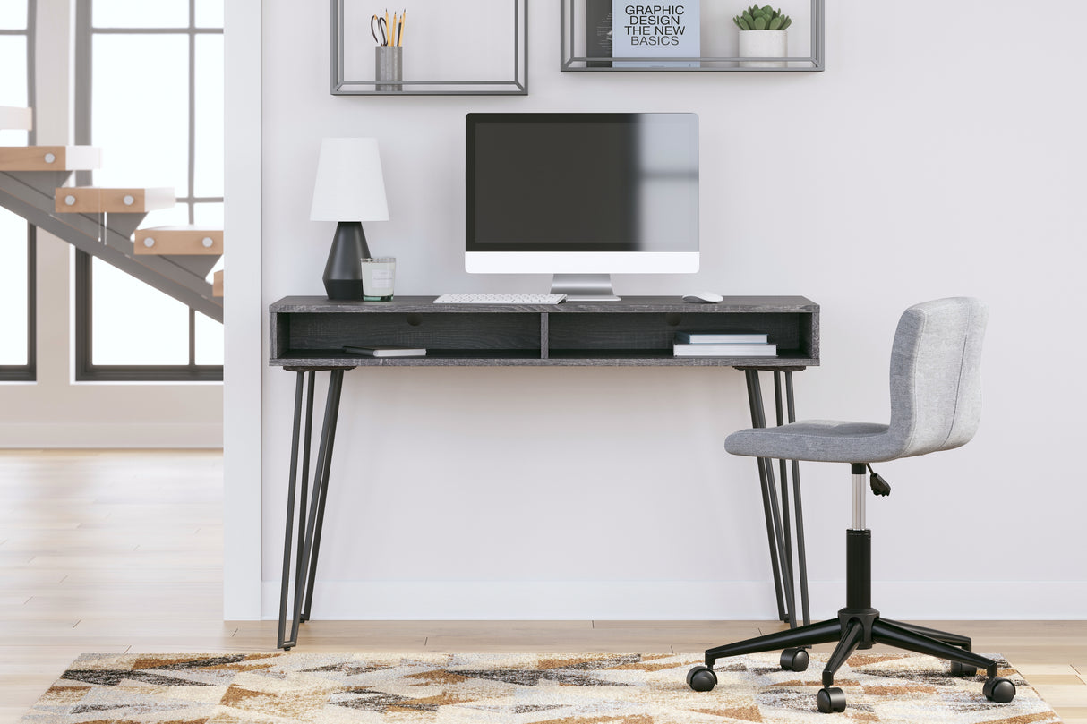 Strumford Home Office Desk (Variation Color: Charcoal/Black)