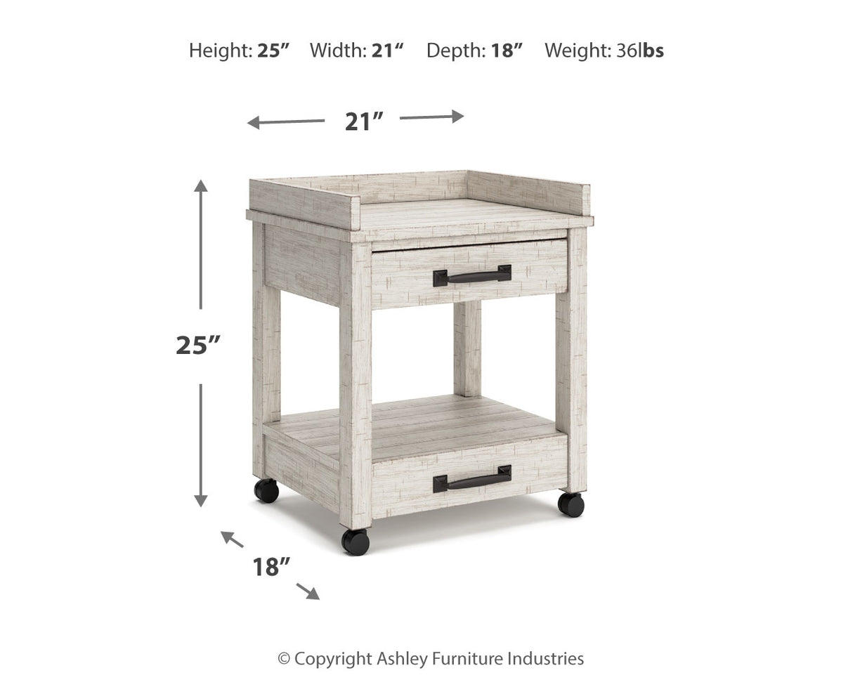 Carynhurst Home Office Desk, Bookcase and Printer Stand