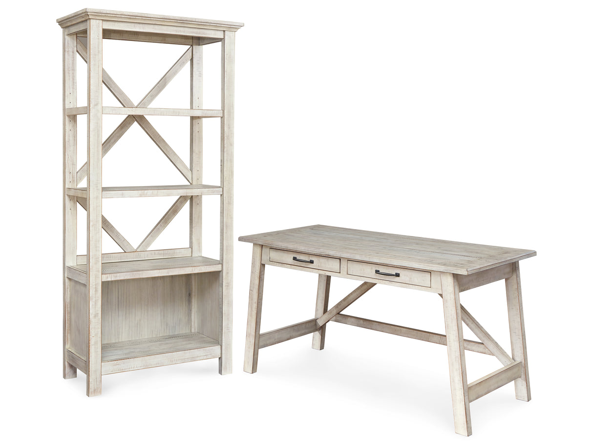 Carynhurst 2-Piece Home Office Desk and Storage (60" Home Office Desk, 75" Bookcase)