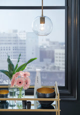 Cordunn Pendant Light (Color: Clear/Brass)