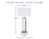 Aniela Table Lamp (Set of 2) (Color: Silver Finish)