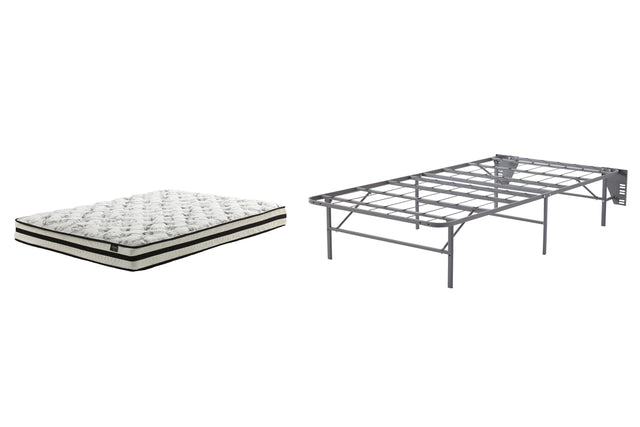 8 Inch Chime Innerspring 2-Piece Mattress with Foundation (Twin Mattress in a Box, Better than a Boxspring Twin Foundation)