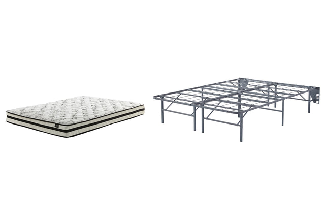 8 Inch Chime Innerspring 2-Piece Mattress with Foundation (Full Mattress in a Box, Better than a Boxspring Full Foundation)