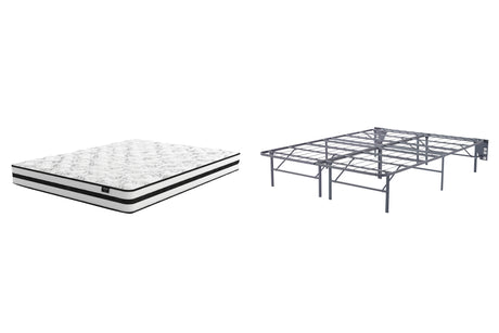 8 Inch Chime Innerspring 2-Piece Mattress with Foundation (Queen Mattress in a Box, Better than a Boxspring Queen Foundation)