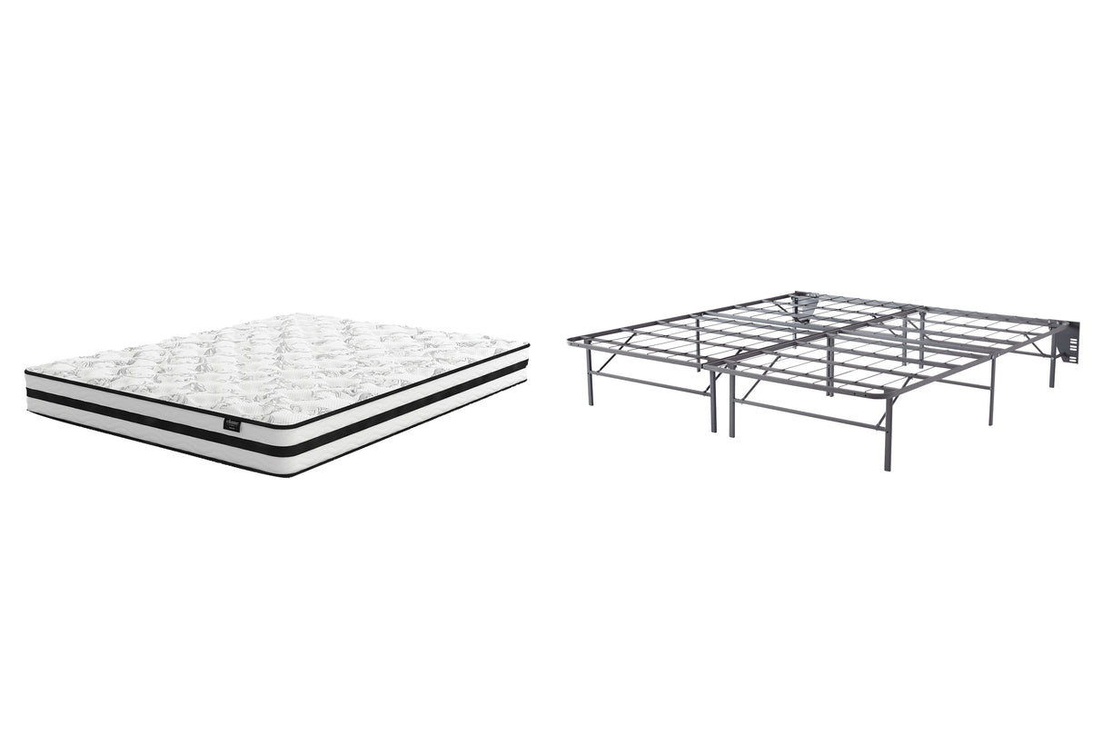 8 Inch Chime Innerspring 2-Piece Mattress with Foundation (King Mattress in a Box, Better than a Boxspring 2-Piece King Foundation)