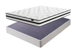 8 Inch Chime Innerspring 2-Piece Mattress with Foundation (King Mattress in a Box, Foundation King Foundation)