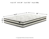 Socalle 2-Piece Twin Platform Bed with Mattress (Twin Platform Bed, Chime 10 Inch Hybrid Twin Mattress in a Box)