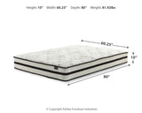 Chime 10 Inch Hybrid 10 Inch Queen Mattress and Pillow