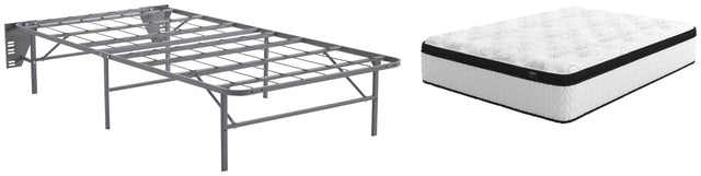 Chime 12 Inch Hybrid 2-Piece 12 Inch Hybrid Mattress with Foundation (Twin Mattress in a Box, Better than a Boxspring Twin Foundation)