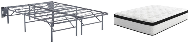 Chime 12 Inch Hybrid 2-Piece 12 Inch Hybrid Mattress with Foundation (Full Mattress in a Box, Better than a Boxspring Full Foundation)