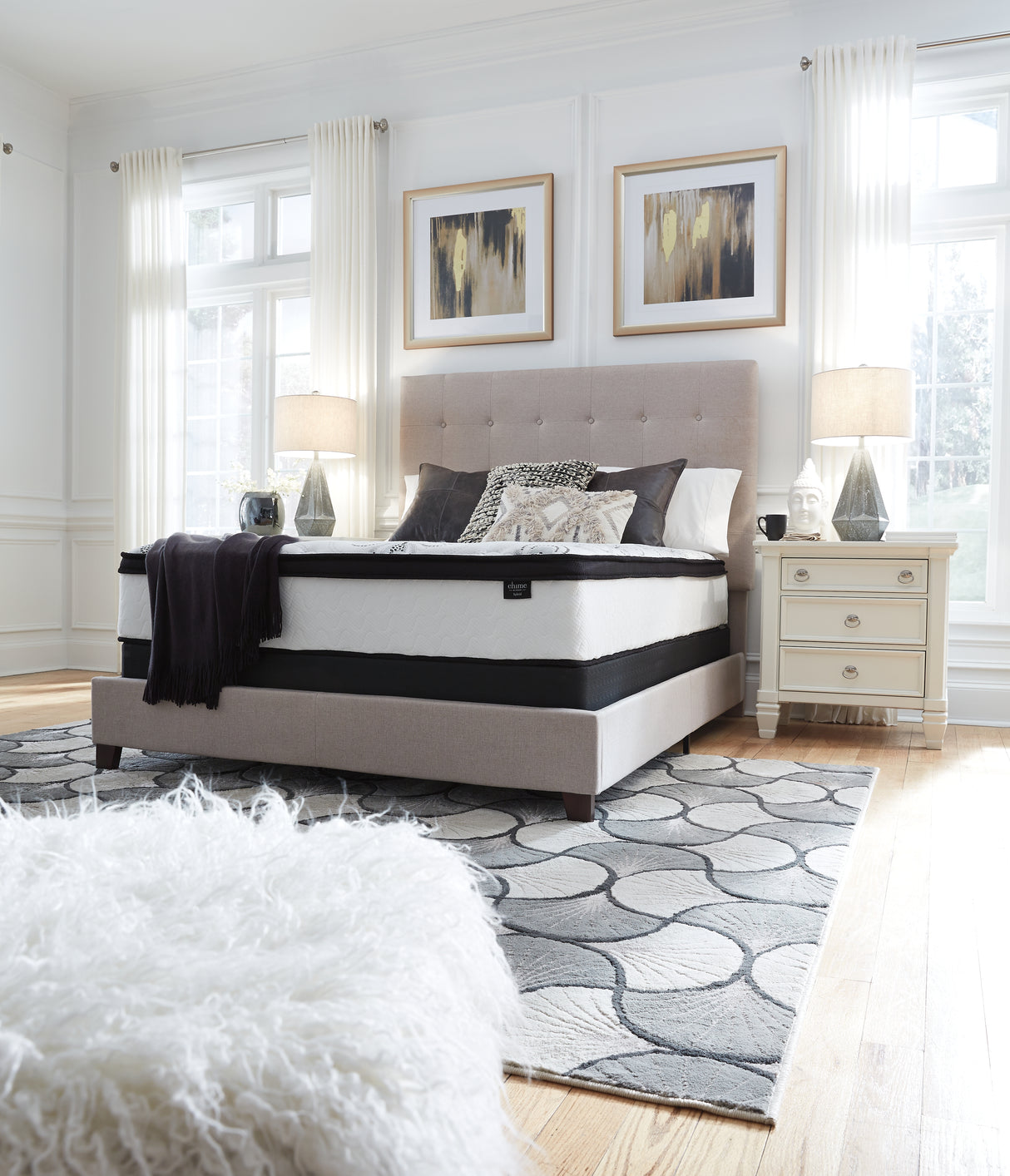 Chime 12 Inch Hybrid California King Mattress in a Box (Variation Bed Size: California King)