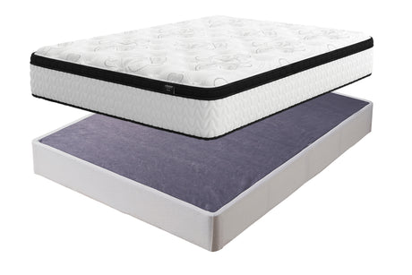 Chime 12 Inch Hybrid 2-Piece Mattress with Foundation (King Mattress in a Box, Foundation King Foundation)