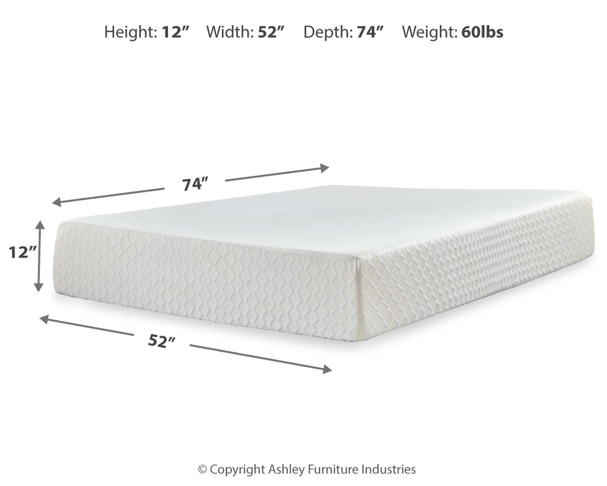 Socalle 2-Piece Full Platform Bed with Mattress (Full Platform Bed, Chime 12 Inch Memory Foam Full Mattress in a Box)