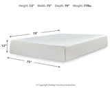 Chime 12 Inch Memory Foam Queen Mattress in a Box (Bed Size: California King)