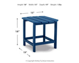 Sundown Treasure End Table (Color: Blue)