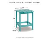 Sundown Treasure End Table (Color: Turquoise)
