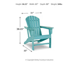 Sundown Treasure Adirondack Chair (Color: Turquoise)