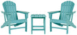 Sundown Treasure 3-Piece 2 Outdoor Chairs with End Table (Adirondack Chair, Adirondack Chair, End Table)