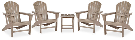 Sundown Treasure 4 Adirondack Chairs and Outdoor End Table