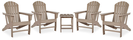 Sundown Treasure 4 Adirondack Chairs and Outdoor End Table