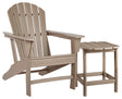 Sundown Treasure 2-Piece Outdoor Chair with End Table (End Table, Adirondack Chair)