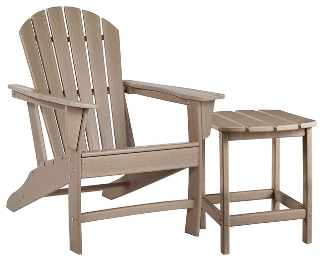 Sundown Treasure 2-Piece Outdoor Chair with End Table (End Table, Adirondack Chair)