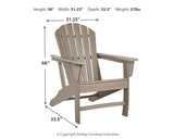 Sundown Treasure 4 Adirondack Chairs and Outdoor End Table