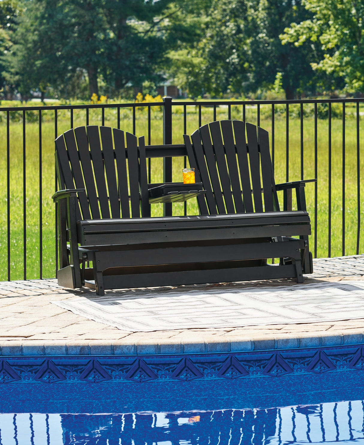Hyland Wave Outdoor Glider Loveseat