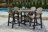 Fairen Trail 3-Piece Outdoor Bar Table and 4 Barstools (Bar Table, Barstool (Set of 2), Barstool (Set of 2))