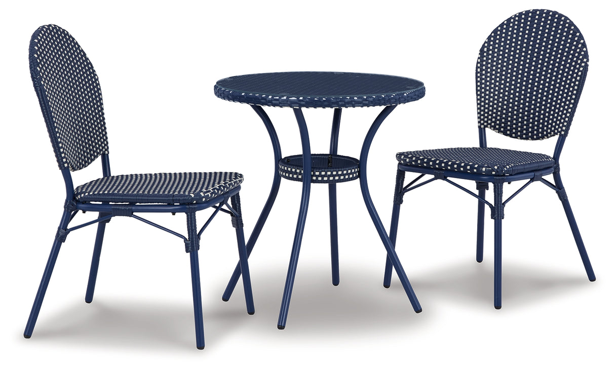 Odyssey Blue Outdoor Table and Chairs (Set of 3)