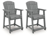 Sanctuary Beach Outdoor Counter Height Bar Stool (Set of 2)