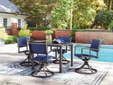 Rocky Creek 3-Piece Outdoor Dining Table and 4 Chairs (Outdoor Dining Table, Outdoor Sling Swivel Chair (Set of 2), Outdoor Sling Swivel Chair (Set of 2))