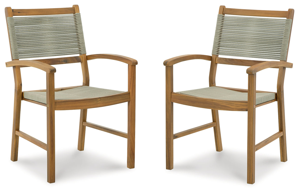 Janiyah Outdoor Dining Arm Chair (Set of 2)