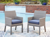 Half Moon Beach Outdoor Arm Chair with Cushion (Set of 2)