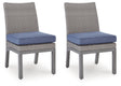 Half Moon Beach Outdoor Side Chair with Cushion (Set of 2)