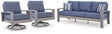 Half Moon Beach 3-Piece Outdoor Sofa with 2 Lounge Chairs