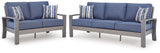 Half Moon Beach 2-Piece Outdoor Sofa and Loveseat
