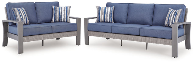 Half Moon Beach 2-Piece Outdoor Sofa and Loveseat