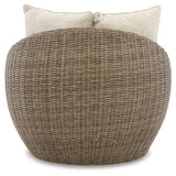 Danson 2 Swivel Lounge Chairs and End Table