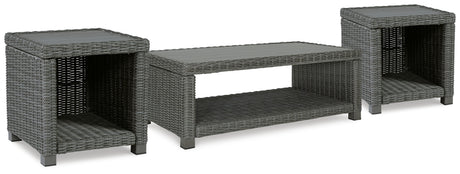 Elite Park 3-Piece Outdoor Coffee Table with 2 End Tables (Outdoor Coffee Table, Outdoor End Table, Outdoor End Table)