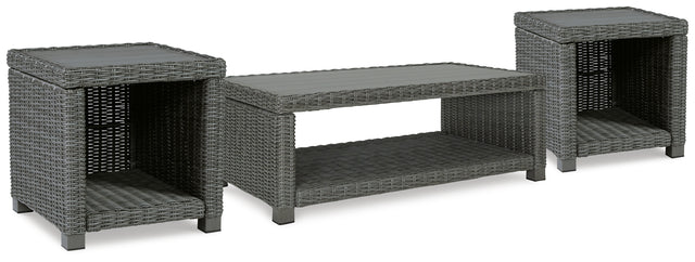 Elite Park 3-Piece Outdoor Coffee Table with 2 End Tables (Outdoor Coffee Table, Outdoor End Table, Outdoor End Table)