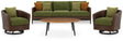 Horizon Hall Outdoor Sofa, 2 Lounge Chairs, Ottoman and Coffee Table