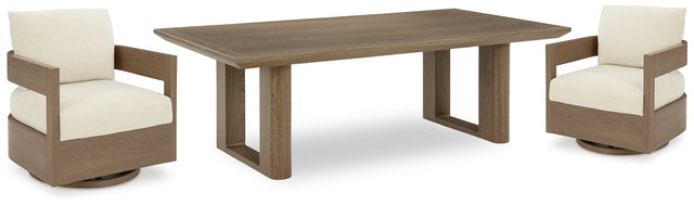 Serene Bay 3-Piece 2 Outdoor Lounge Chairs with End Table (Outdoor Swivel Glider Chair with Cushion, Outdoor Swivel Glider Chair with Cushion, Outdoor End Table)