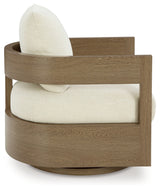 Serene Bay 4-Piece Outdoor Sofa and 2 Chairs with Coffee Table (Outdoor Sofa with Cushion, Outdoor Swivel Glider Chair with Cushion, Outdoor Swivel Glider Chair with Cushion, Outdoor Coffee Table)