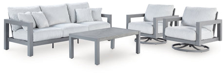 Hurley Park 4-Piece Outdoor Sofa and 2 Chairs with Coffee Table