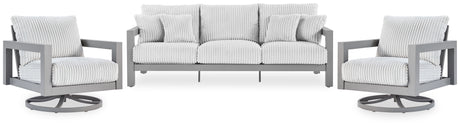 Hurley Park 3-Piece Outdoor Sofa with 2 Lounge Chairs