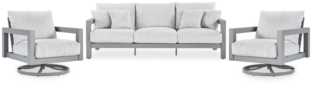 Hurley Park 3-Piece Outdoor Sofa with 2 Lounge Chairs