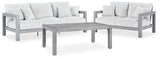 Hurley Park 3-Piece Outdoor Sofa and Loveseat with Coffee Table
