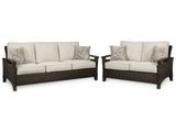 Paradise Trail 2-Piece Outdoor Sofa and Loveseat (Sofa with Cushion, Loveseat with Cushion)